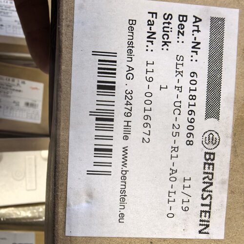 拍前询价：SLKFUC25R1A0L10伯恩斯坦BERN