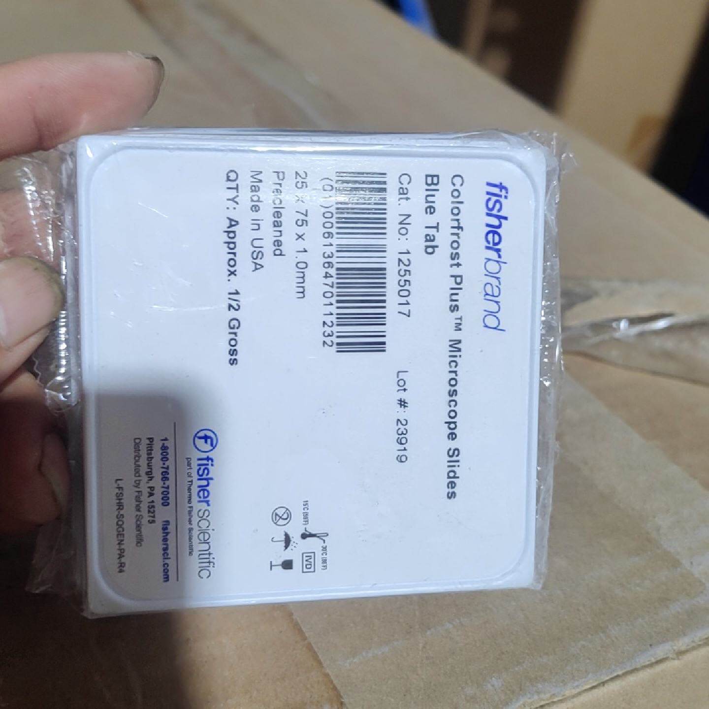 FisherScientific显微镜载玻片Blue&mdash;议价