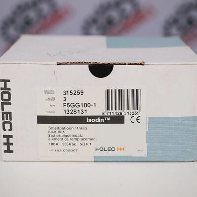 HOLEC ISODIN P5GG1001 1328131 100A 500VAC 3X BUNDLE FUSELINK