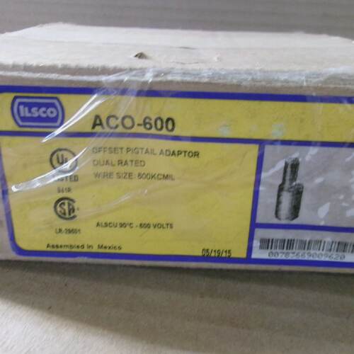 New Box of 3 ILSCO ACO600 Offset Pigtail Adapter Dual Rated