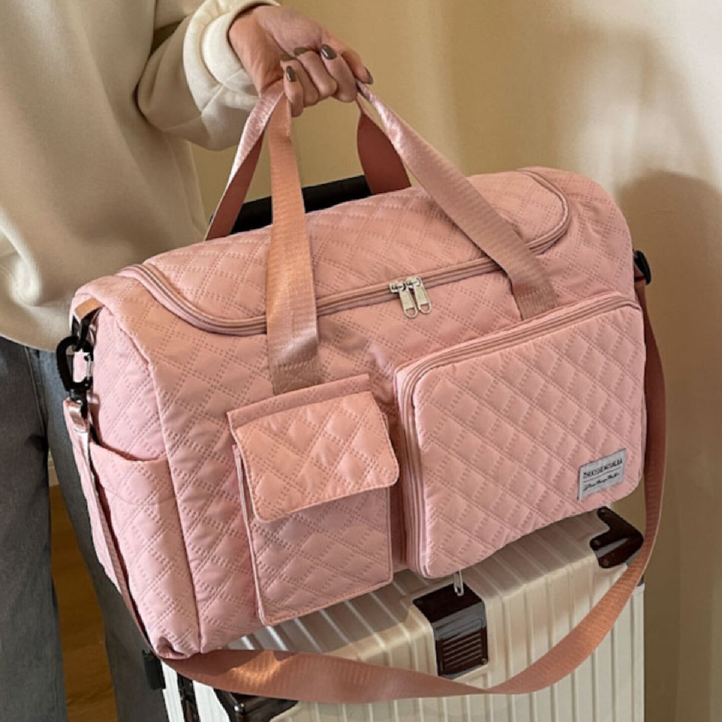 旅行包女手提包大容量轻便携待产收纳短途游泳健身包装衣服行李袋