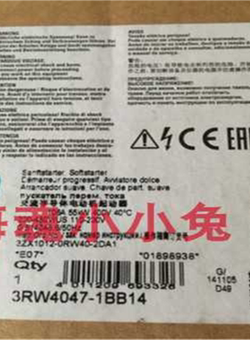 3RW4047-1BB05，软起动器 S3 106 A，75 kW/500 V，3RW40471BB