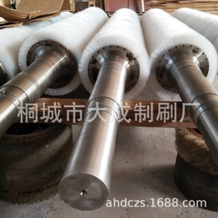 毛刷筒拉丝压片刷超大滚刷 辊刷厂家供应各种钢带毛刷片组合式