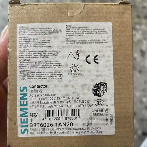 【询价】接触器 3RT6026-1AN20