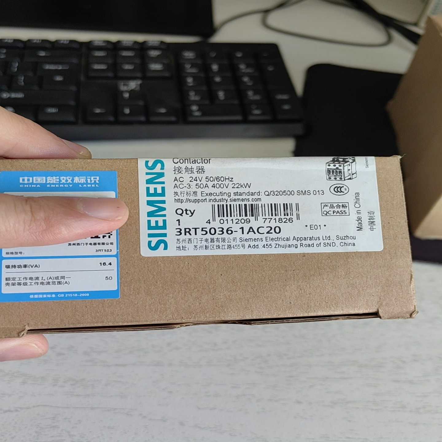 全新原装正品接触器3RT5036-1AC20,实物拍摄放心购