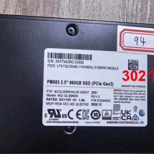 三星PM983 960G 2.5寸企业级SSD-询价