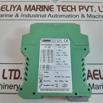 PHOENIX CONTACT MCRVDCUIBDC Voltage Converter Transformer 28
