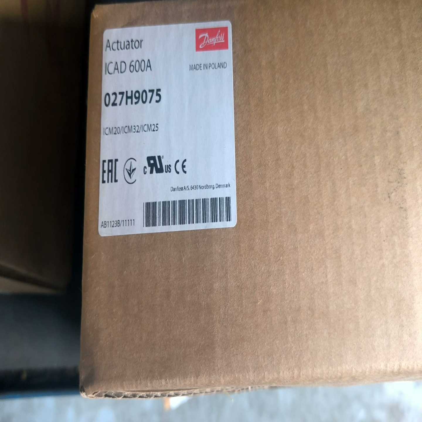 丹佛斯工业制冷电动阀执行器ICAD600A，型号027H90【博航商行】