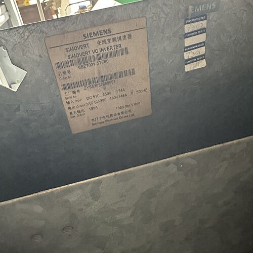 议价Simovert Ac Inverter Governor For Sale Model 6Se703适用