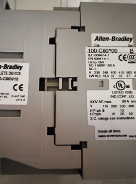 议价AB原装交流接触器100-C60D00 100-C60*00 AC110V  现货
