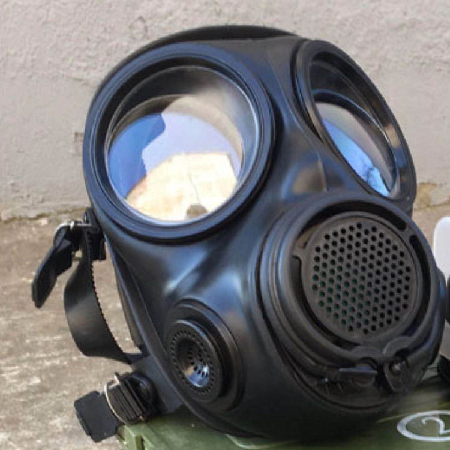 饮水装置防毒面具双滤毒罐应急训练防生化毒烟雾MF20B防毒全面罩