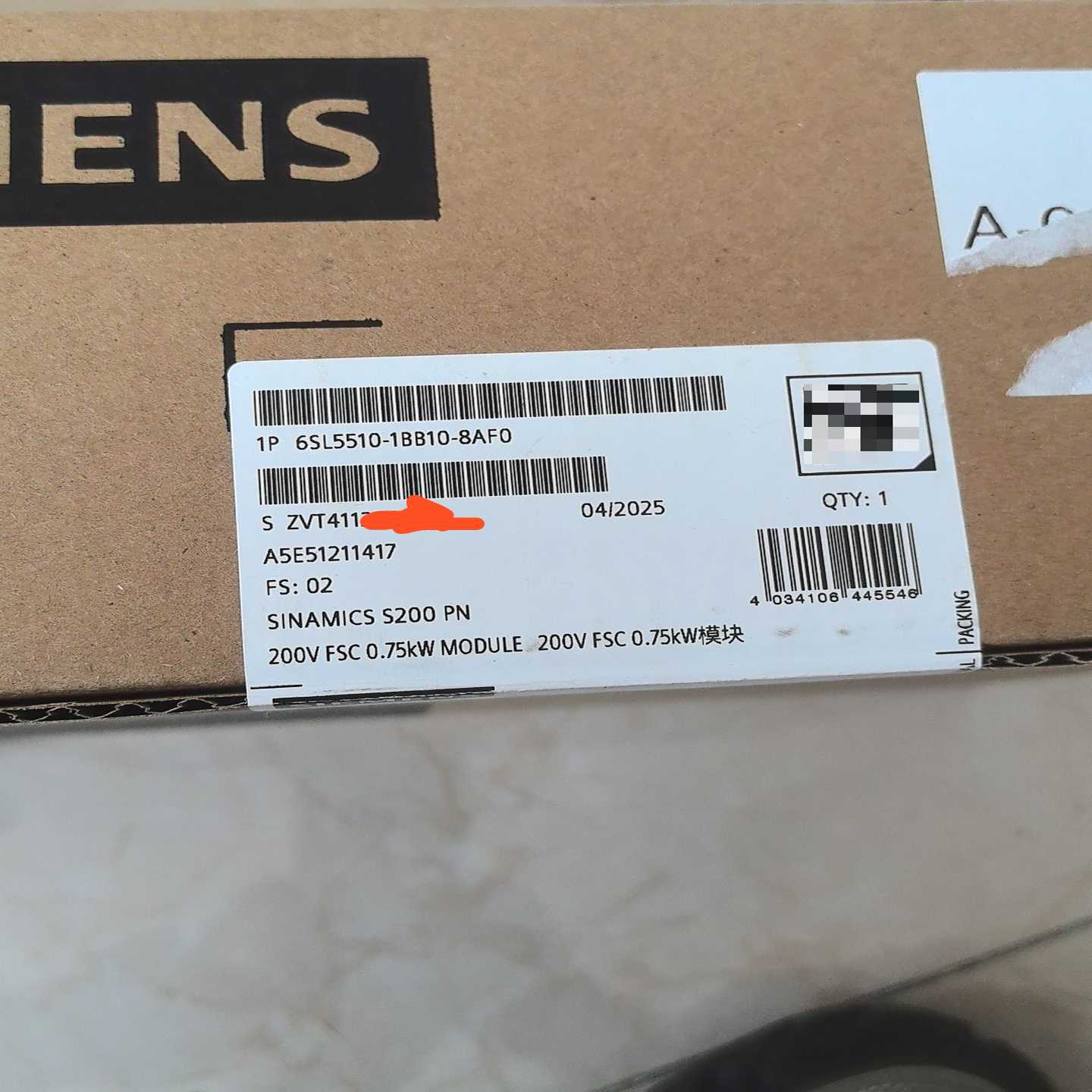 西门子6SL5510-1BB10-8AF0伺服驱动器全新原装-议价