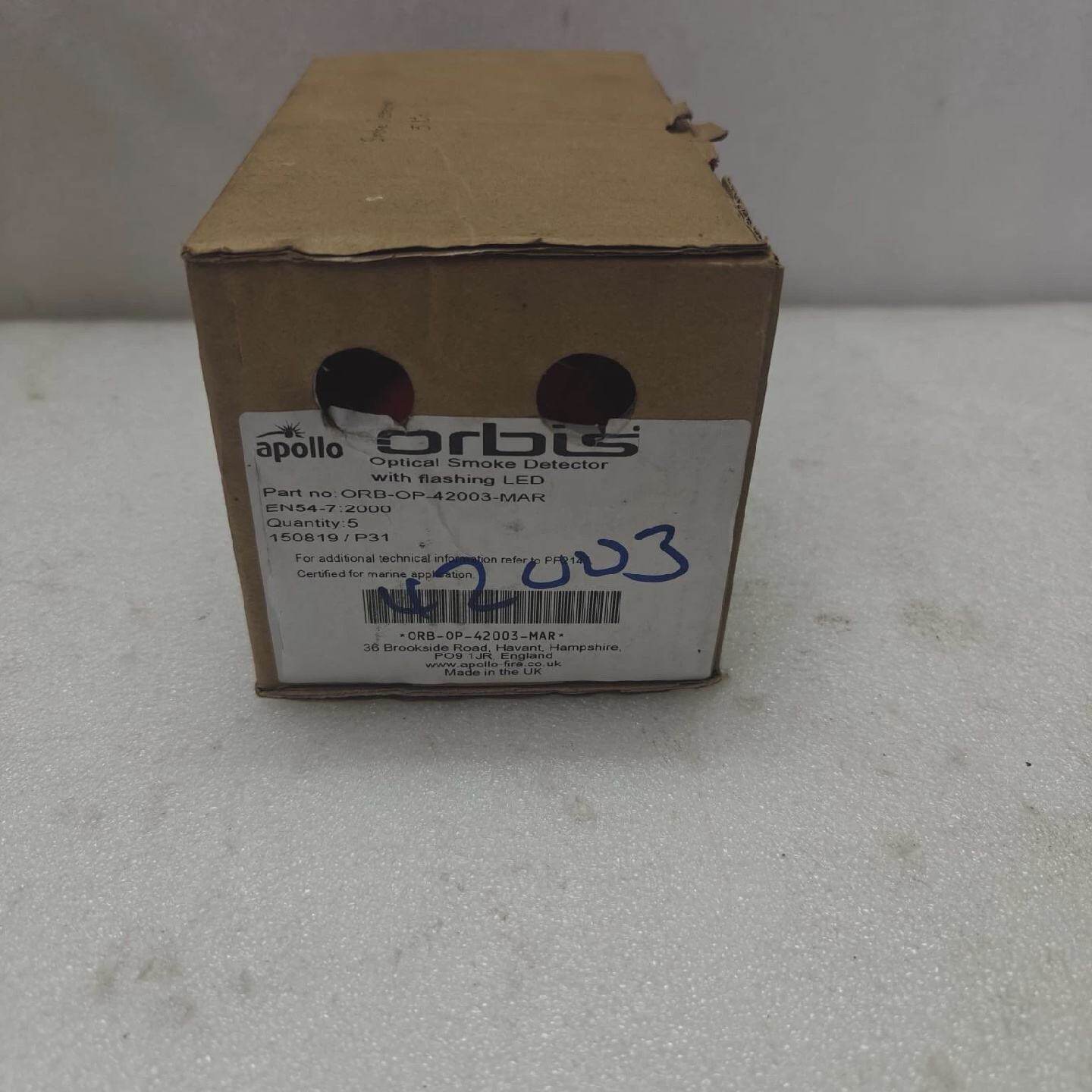 APOLLO ORBIS OPTICAL SMOKE DETECTOR ORBOP42003 5PC INBOX