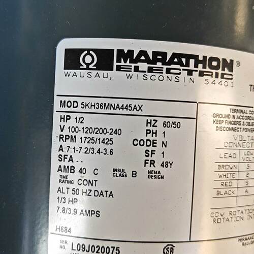 (议)marathon5KH36MNA445AX电机
