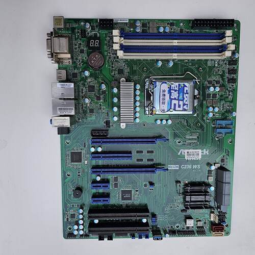 华擎C236 WS主板，支持E3-V5V6 CPU  i系6议价