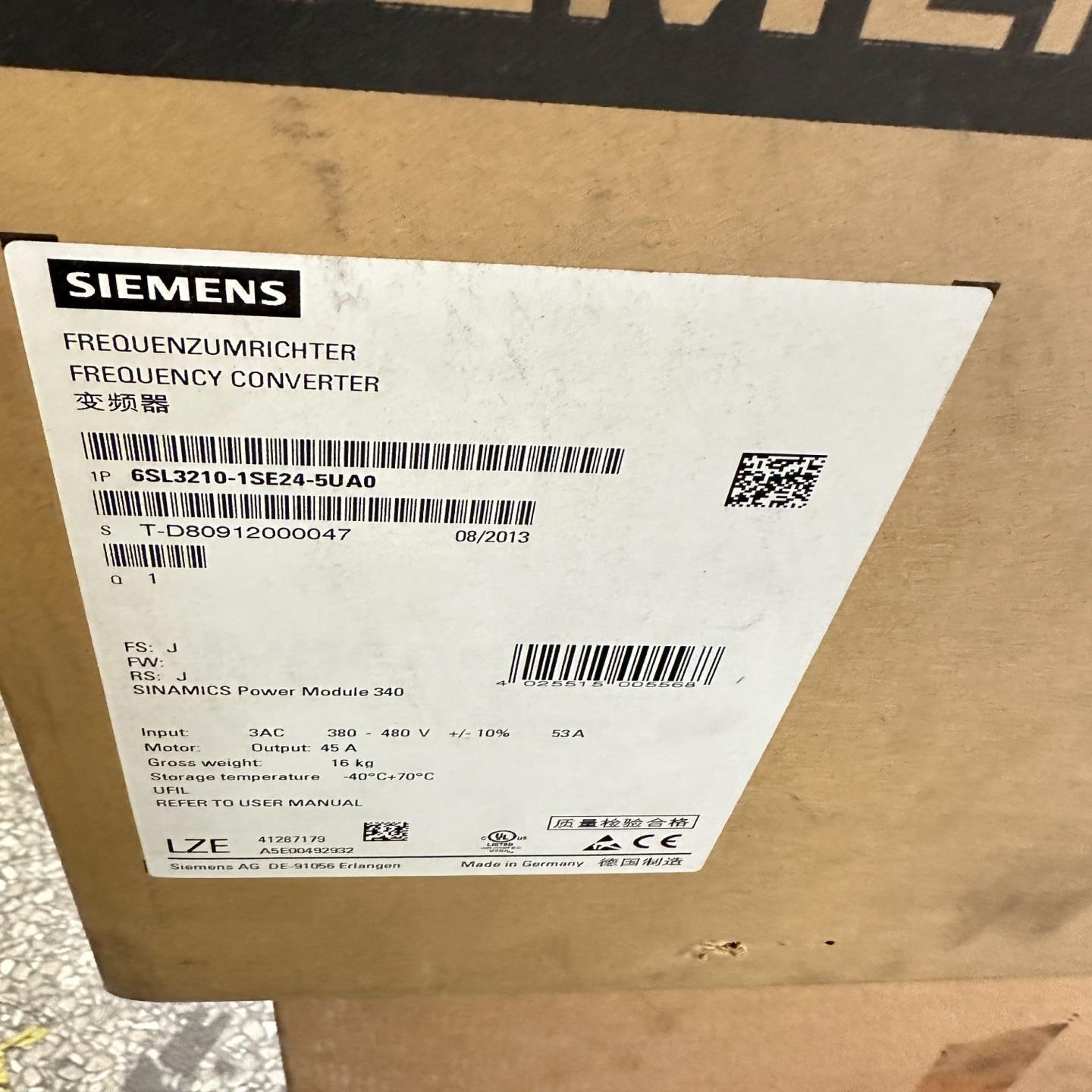 【请询价】6SL3210-1SE24-5UA0 全新原装库存货实物图