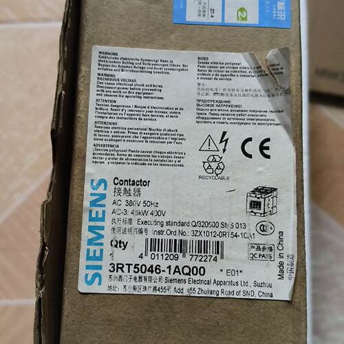 询价-接触器3RT50461AQ00380V正