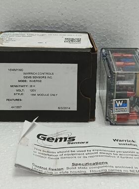Warrick Controls 16MM1M0 LS16MM Relay Control Module 120VAC