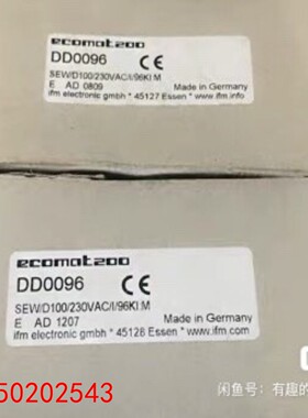 【请询价】易福门IFM控制器DD0096全新原装现货