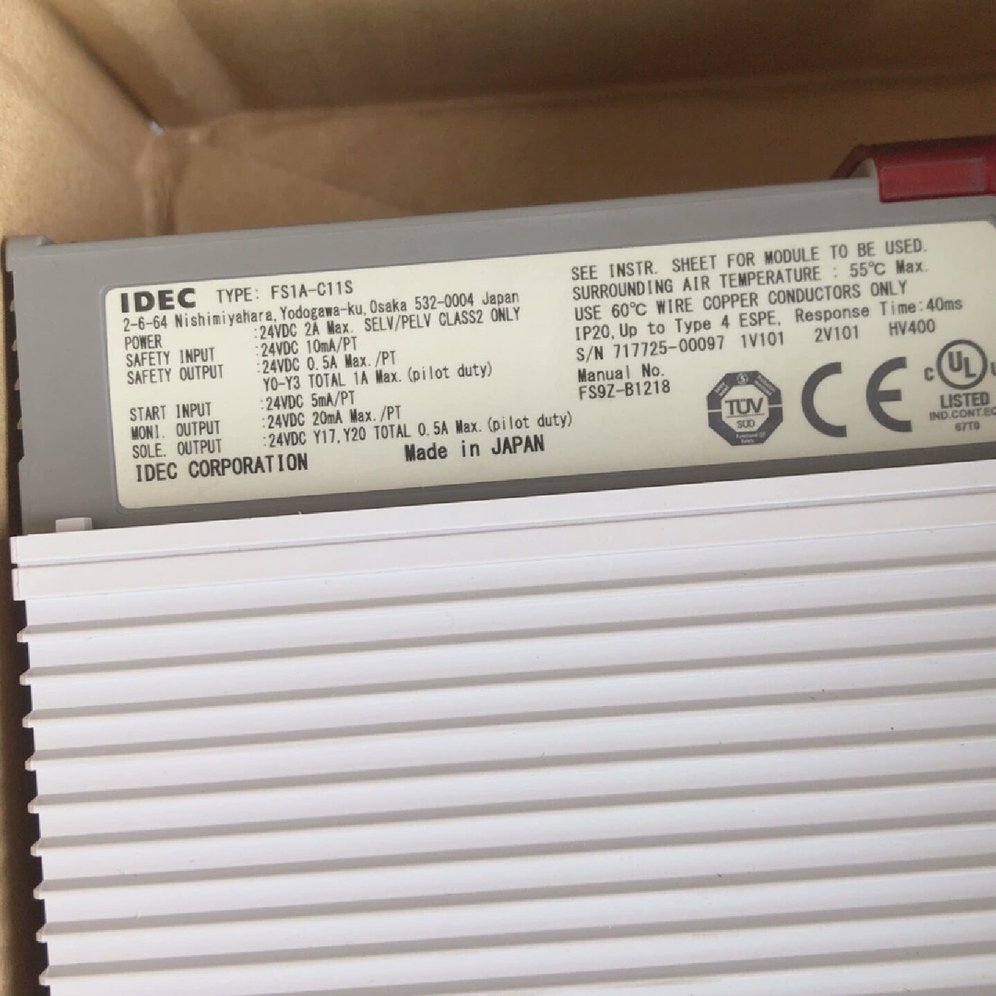 拍前询价：原装IDEC和泉进口全新原装安全控制器系列FS1AC11S