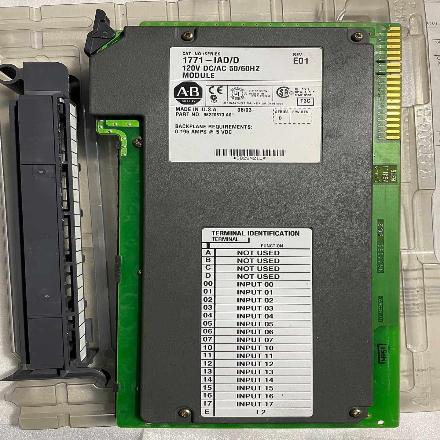 【议价】带包装AB罗克韦尔模块、1771-IAD/D、实物图适用