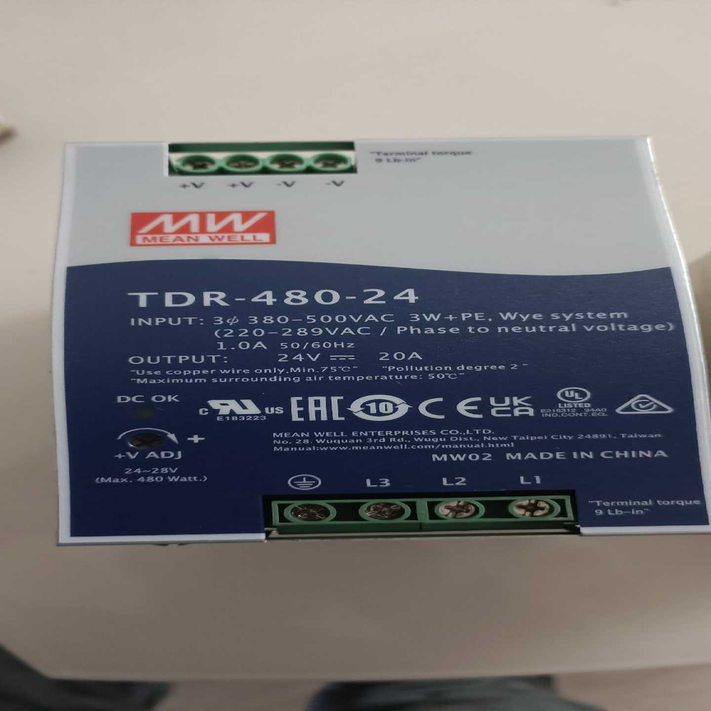 #MEANWELL/台湾TDR－480－24导轨询价