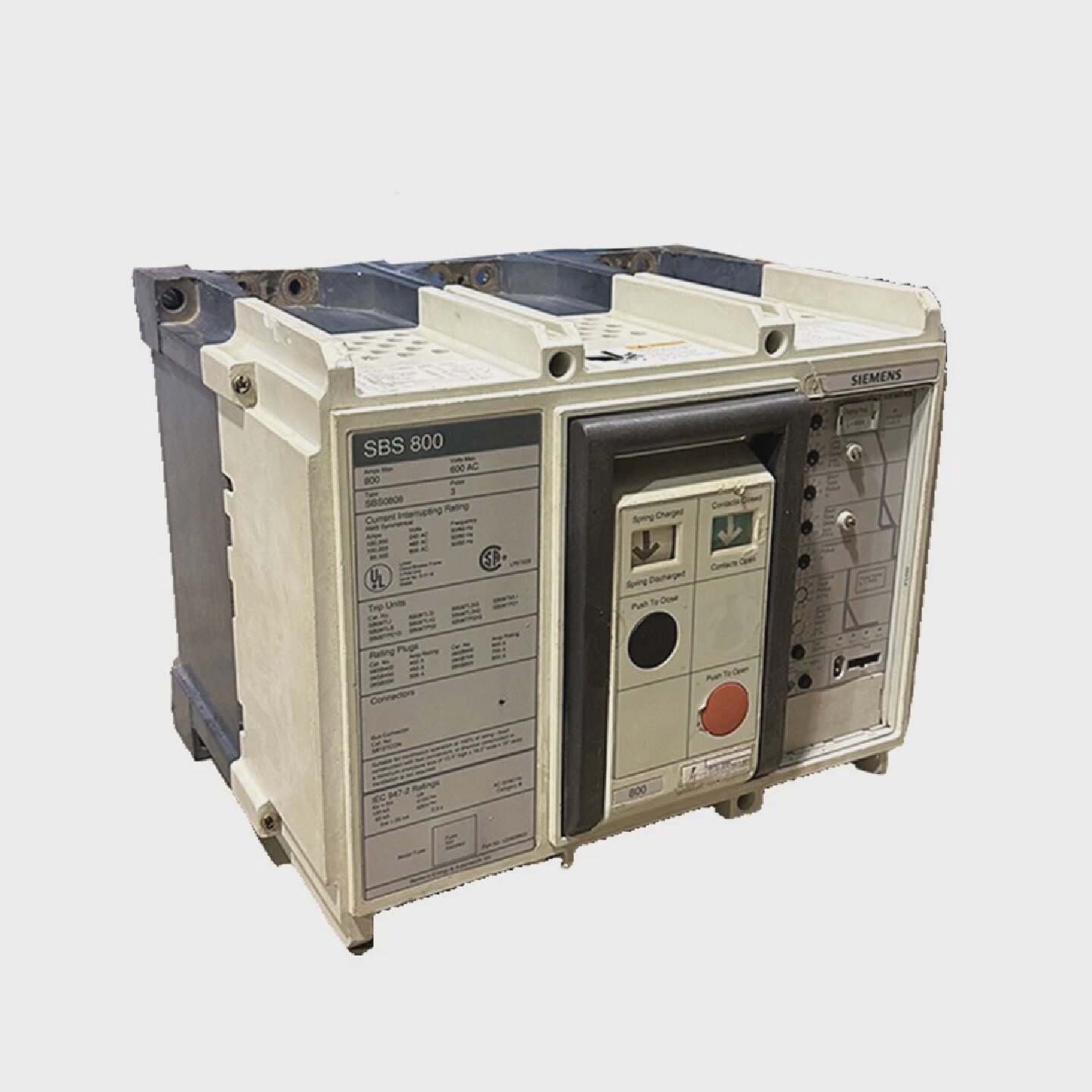 西门子SBS0808FSBS800CIRCUITBREAKER800A3P600VAC带600A三脚架