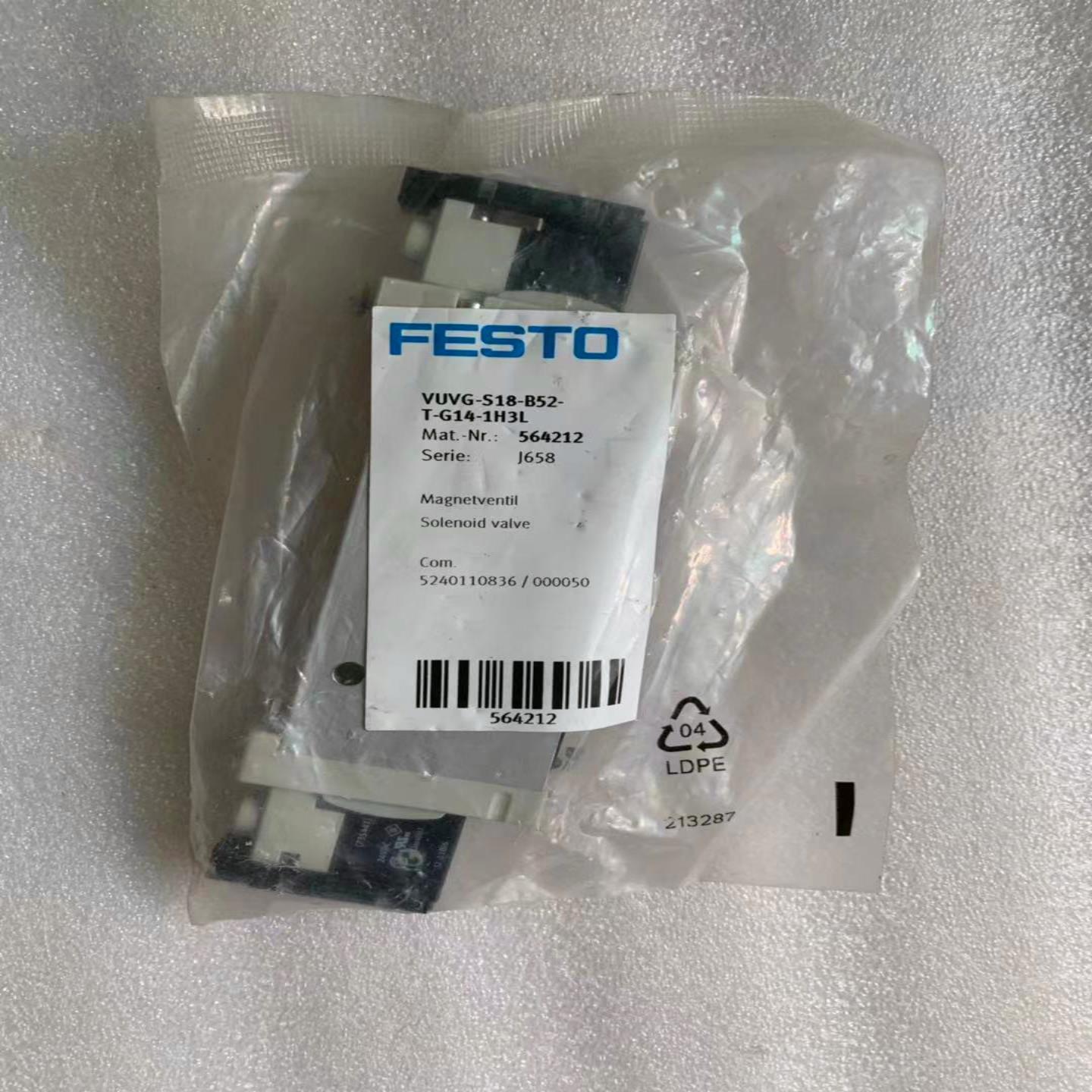 正品 进口费斯托FESTO电磁阀 VUVG-S18-B52-T-G14-1H3L 订56询价