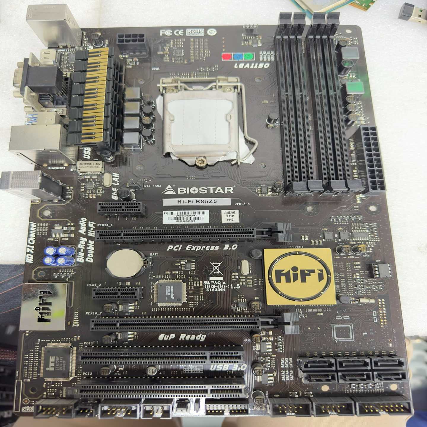 议价充新Hi-FiB85Z5主板映泰B85原装拆机无挡