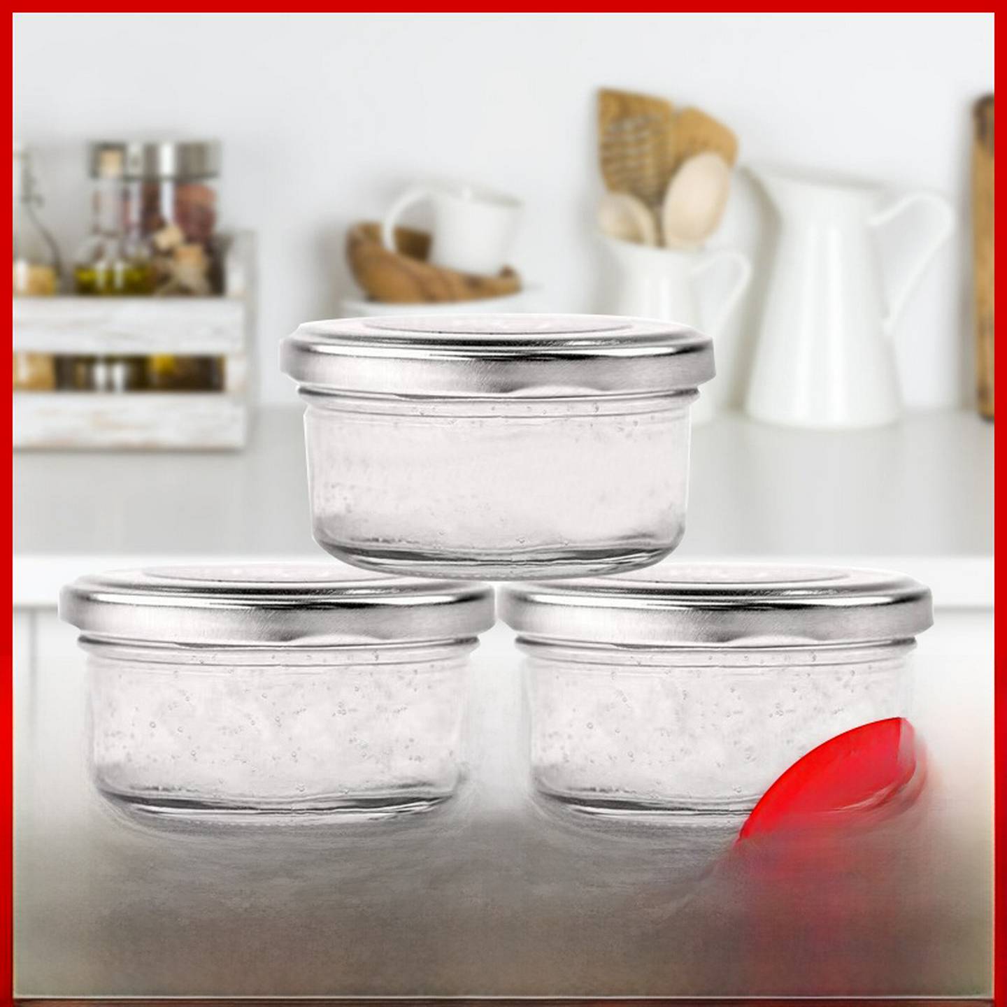 密封瓶鱼子酱瓶果酱无铅燕窝分装瓶耐高温带盖广口小玻璃罐储物罐