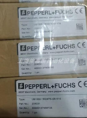 议价倍加福UB1000-18GM75-E6-V15超音波感测器 货号:204531全新原