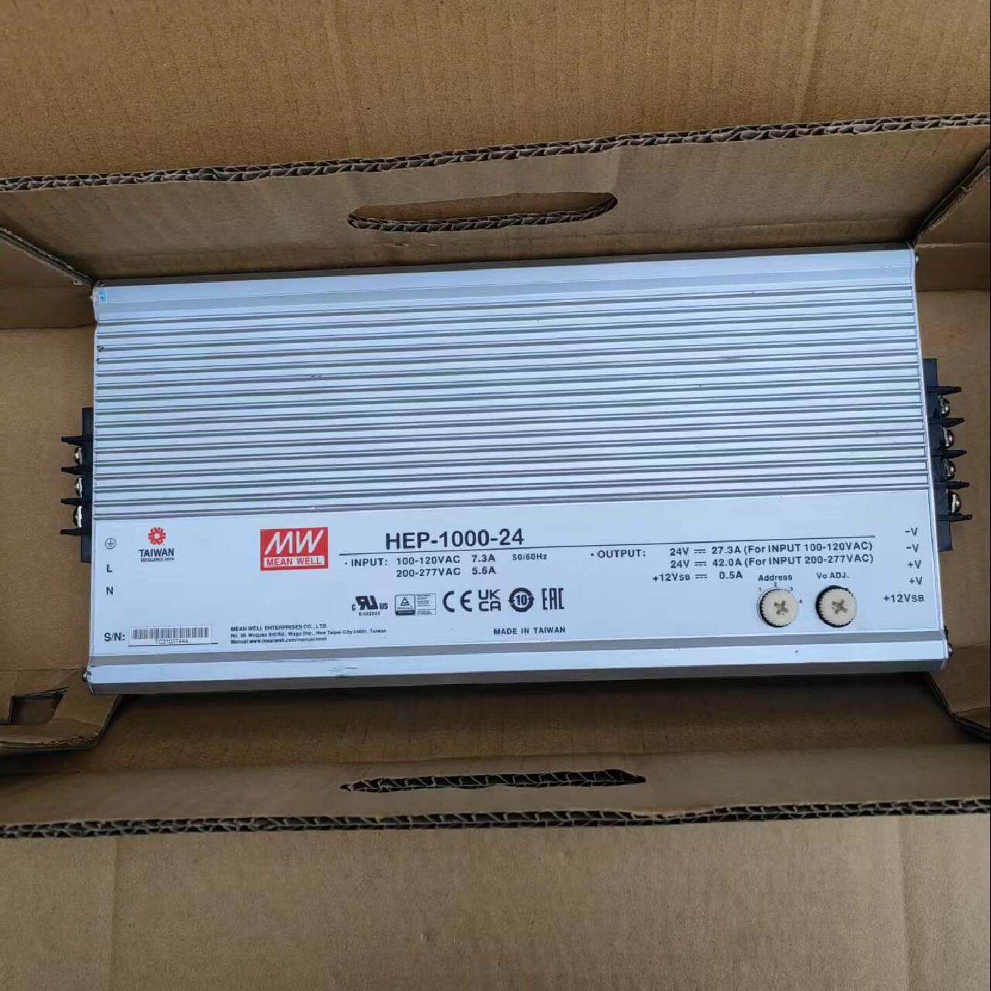 询台湾明纬HEP100024防水电源24V42A100