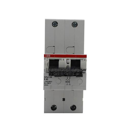 供应9年老店 ABB S752DR-E80 选择性保护断路器B空气开关80A双极2