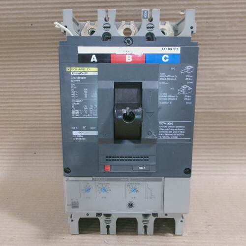 SQUARE D DJF 3 pole 400 amp 600v DJF36400E20SO SHUNT TRIP Br - 封面