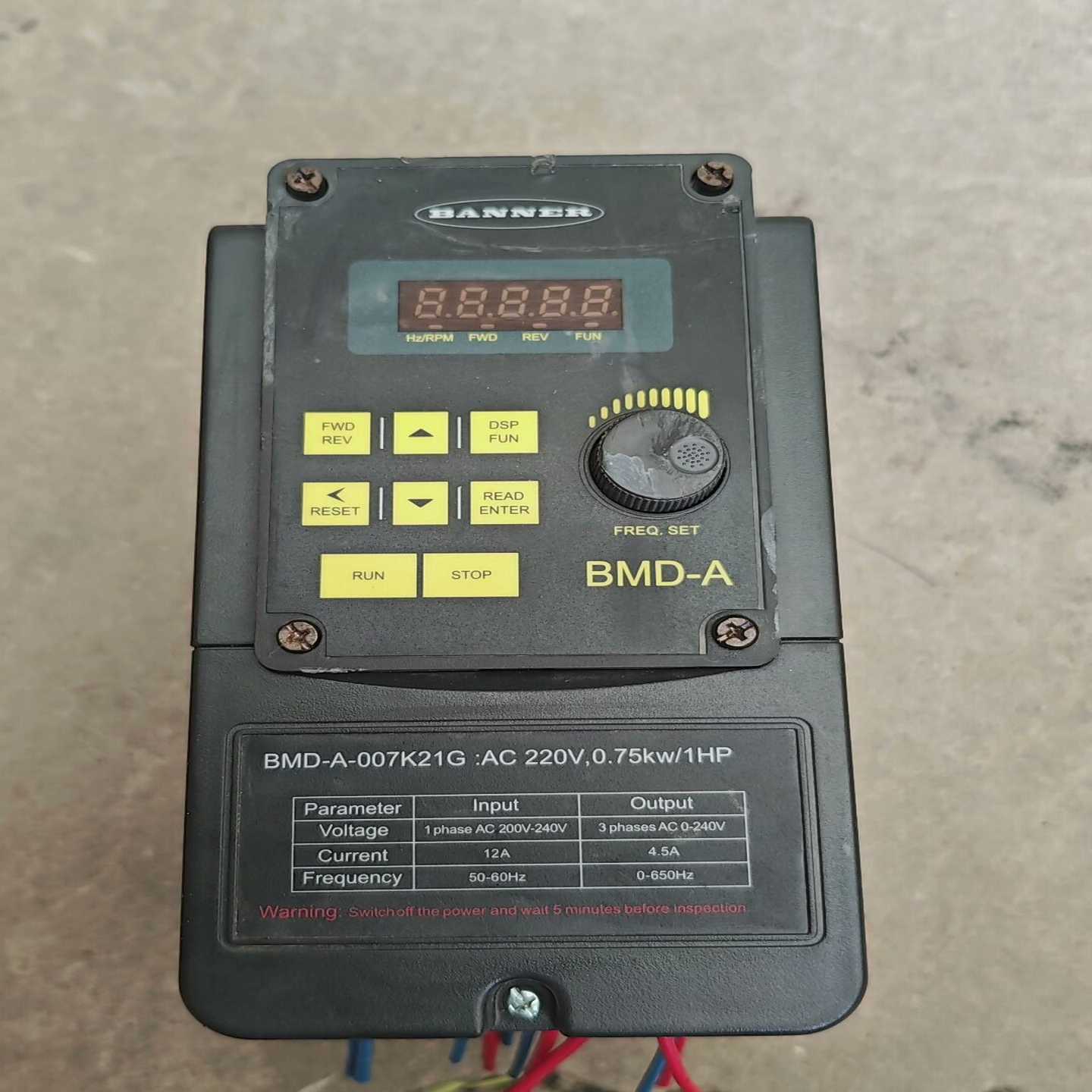邦纳变频器BMD-A-007K21G，1HP/0.75KW适用