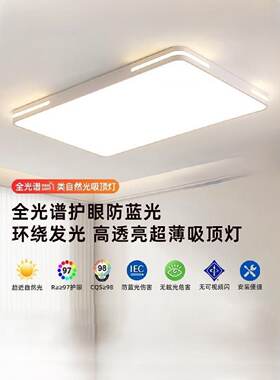 四季沐歌客厅主灯led全光谱吸顶灯2025新款灯具全屋现代简约大气