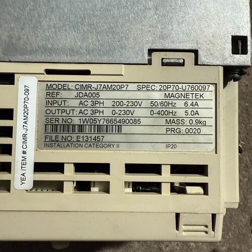 议价Yaskawa Inverter CimrJ7am20p7 Actual InStock Photos适用