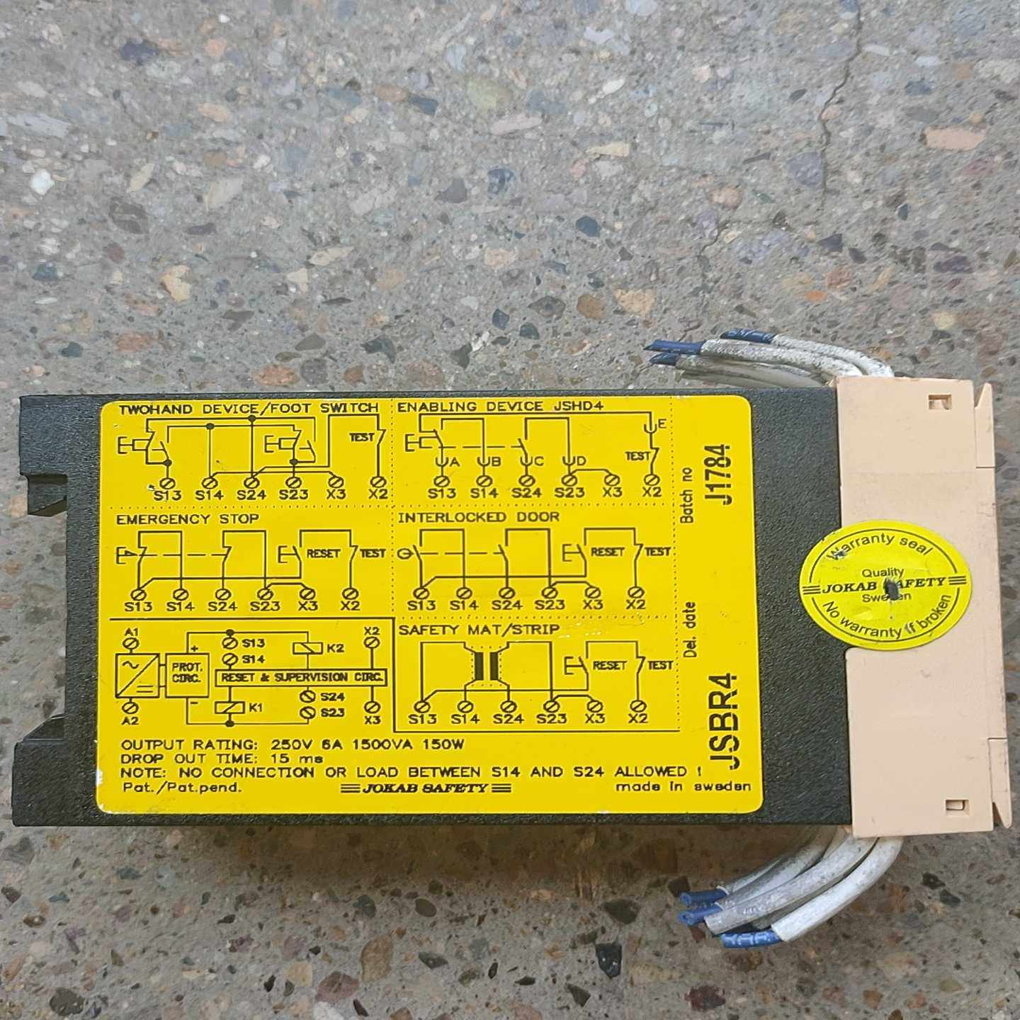 瑞典佳可保JSBR424VDC安全继电器(亚飞商行）