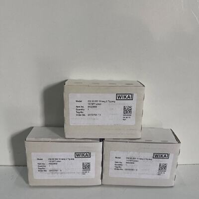 Lot 3 pcs WIKA 232.50.063 Pressure Gauge 10 bar 14 unten  84