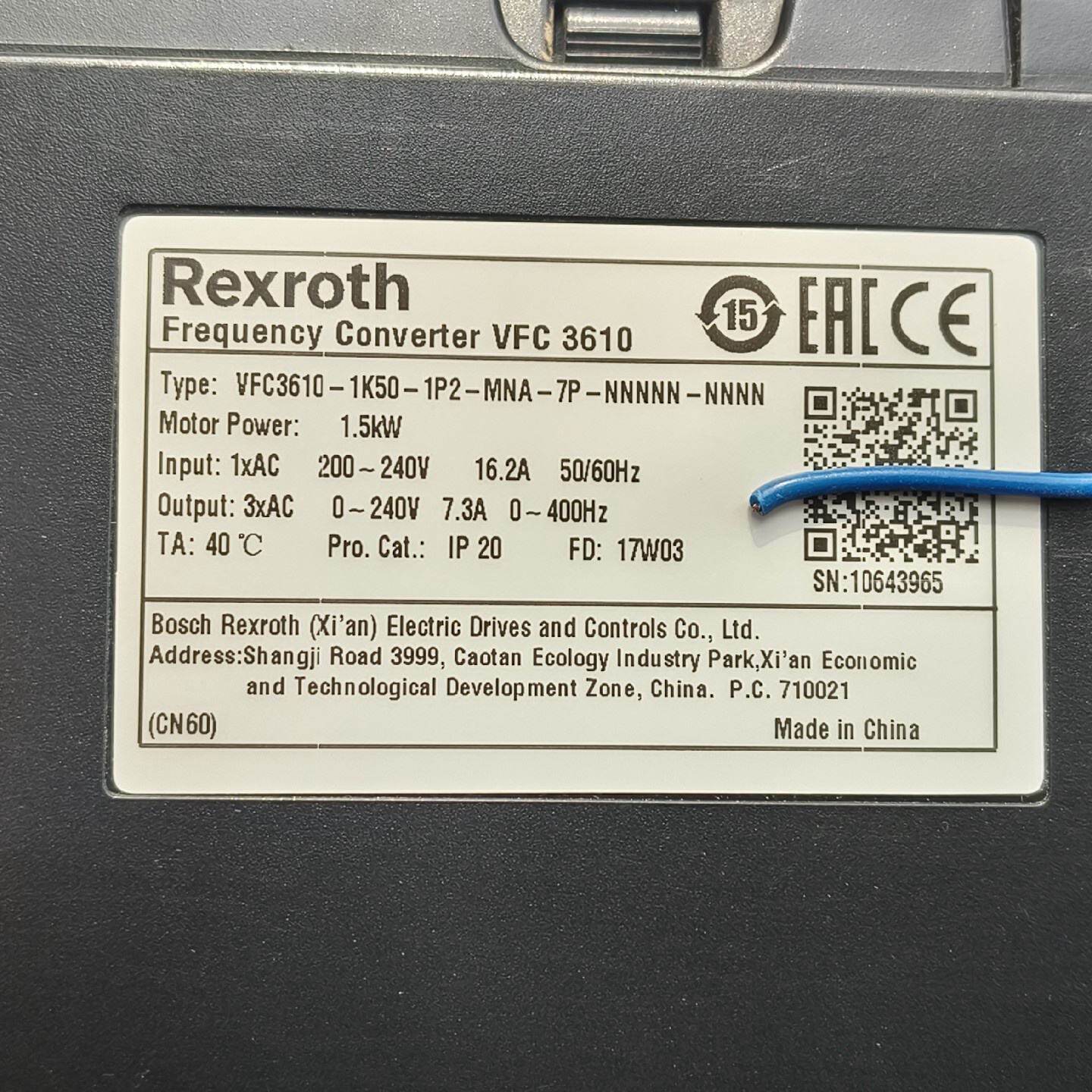二手原装博世力士乐变频器多台，VFC3610系列型号::0K--议价商品