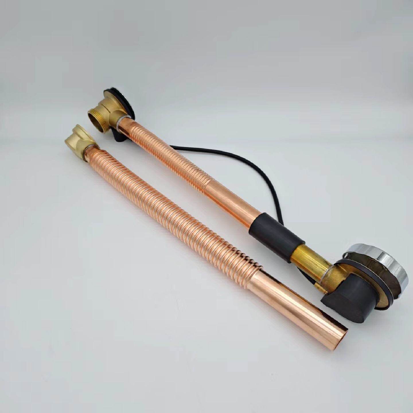 源头厂家供高品质手轮旋转式浴缸下水器浴缸自动下水器波纹管下水