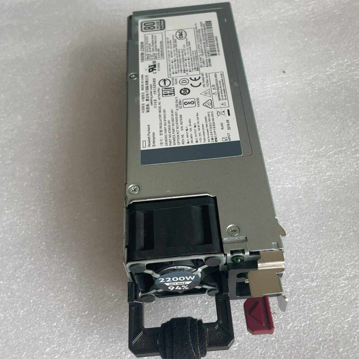 HPG102200W热插拔电源，876932-001，(亚飞商行）