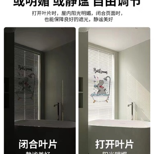 遮光2023新款 xyt卷帘百叶窗帘免打孔安装 卫生间厕所厨房浴室