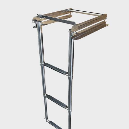 Garelick 19643 Marine Under Platform 3 Step Telescoping Ladd