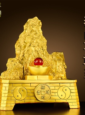 纯黄铜泰山石敢当摆件化路冲镇宅室内石敢当狮子室外家用风水化解