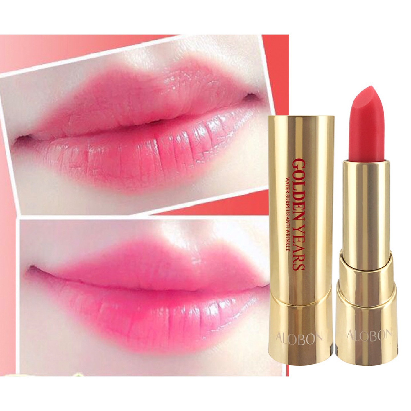 雅邦胡萝卜素温变唇膏3623滋润淡彩变色口红甜橙橘草莓红批发代发