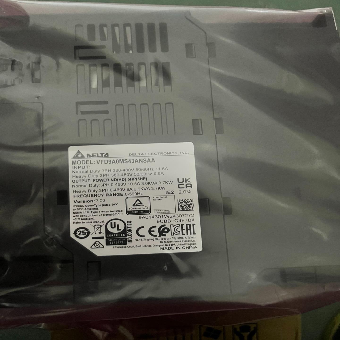 询价台达变频器VFD9A0MS43ANSAA全新