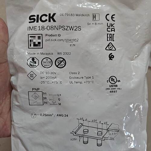 询价西克接近开关IME1808NPSZW2S订货号10409