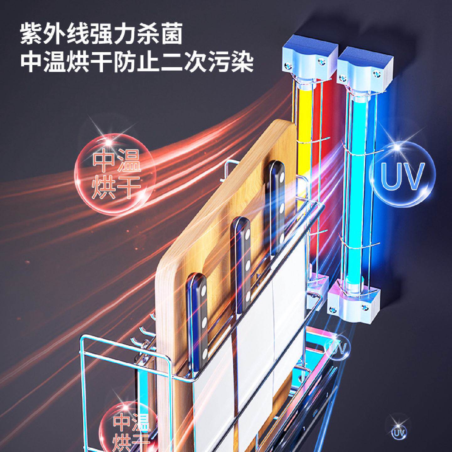 万宝消毒碗柜新款家用消毒柜嵌入式小型厨房碗柜餐具碗筷烘干一体