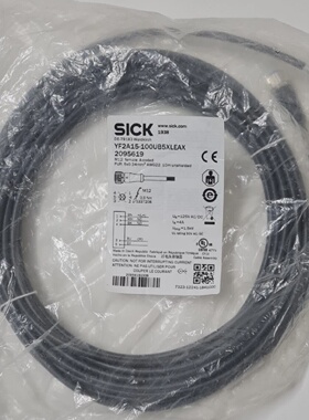 6Pcs.Sick YF2A15100UB5XLEAX Female  C. M12 8pin straight Aco